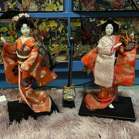 Pair of geisha dolls - Picture 5 of 5